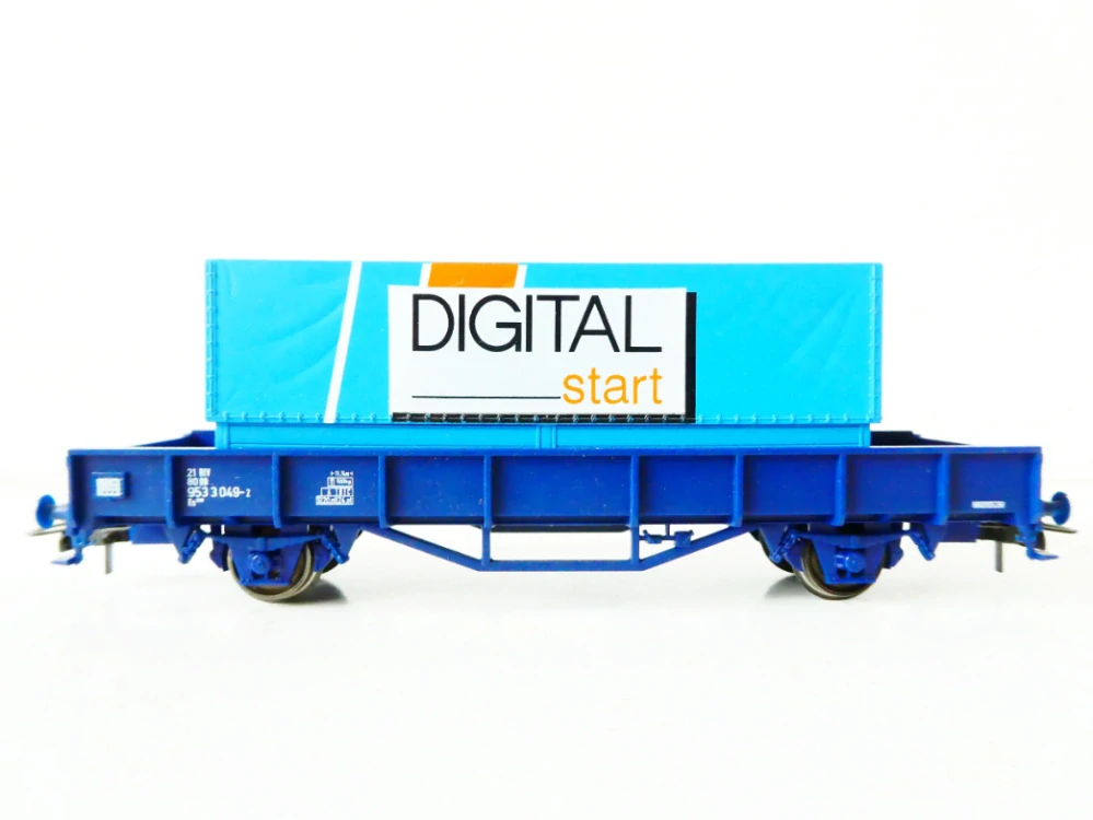 H0 ROCO Nákladní nízkostěnný vůz 21 80 953 3 049-2 DB s kontejnerem Roco LENZ TOP STAV