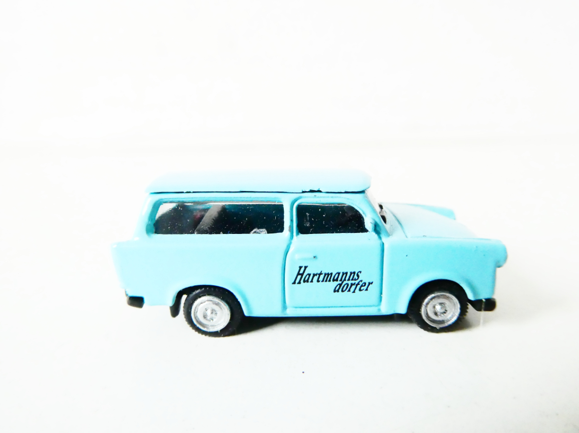 H0 HERPA Osobní automobil Trabant 601 modrý Hartmanns dorfer PĚKNÝ STAV
