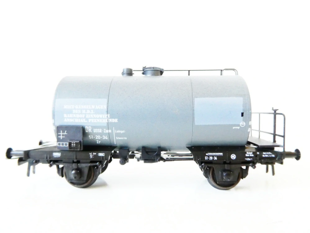 H0 SACHSENMODELLE Cisternový vůz 51-20-34 Zr MIET-KESSELWAGEN DES M.D.I. BAHNHOF ZINNOWITZ  USSR ZONE DR PĚKNÝ STAV RARITA  LIMITOVANÁ EDICE