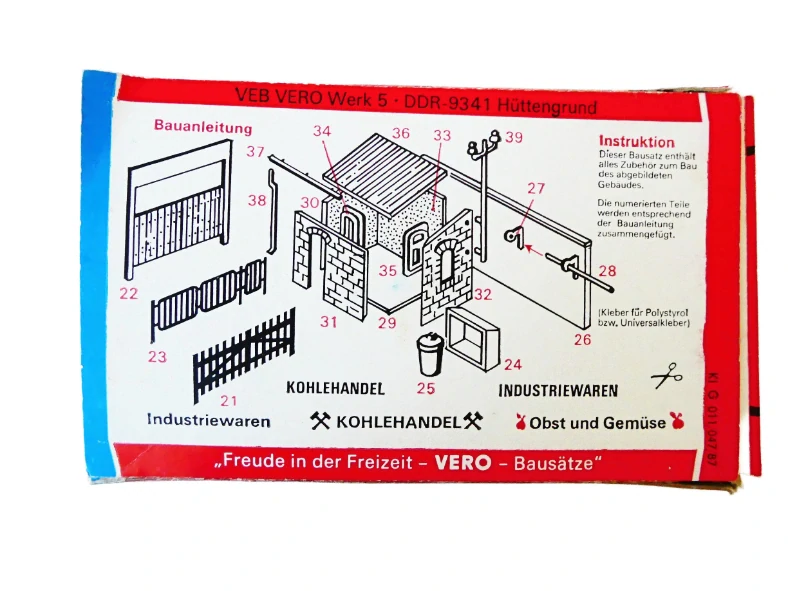 H0/TT VERO 2/56 Stavebnice - Vrata a příslušenství domu NEPOUŽITÁ
