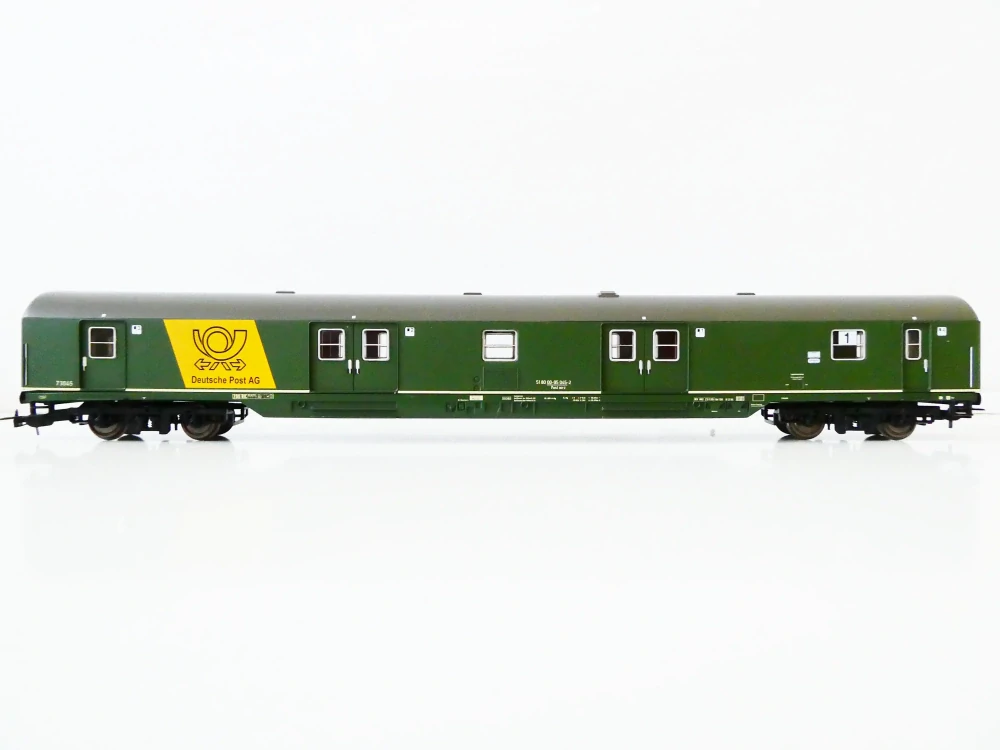H0 SACHSENMODELLE 14637 Poštovní vůz 51 80 00-95 045-2 Post mrz DEUTSCHE POST DP AG TOP STAV NEPOUŽÍVANÝ v orig. krabičce včetně doplňků