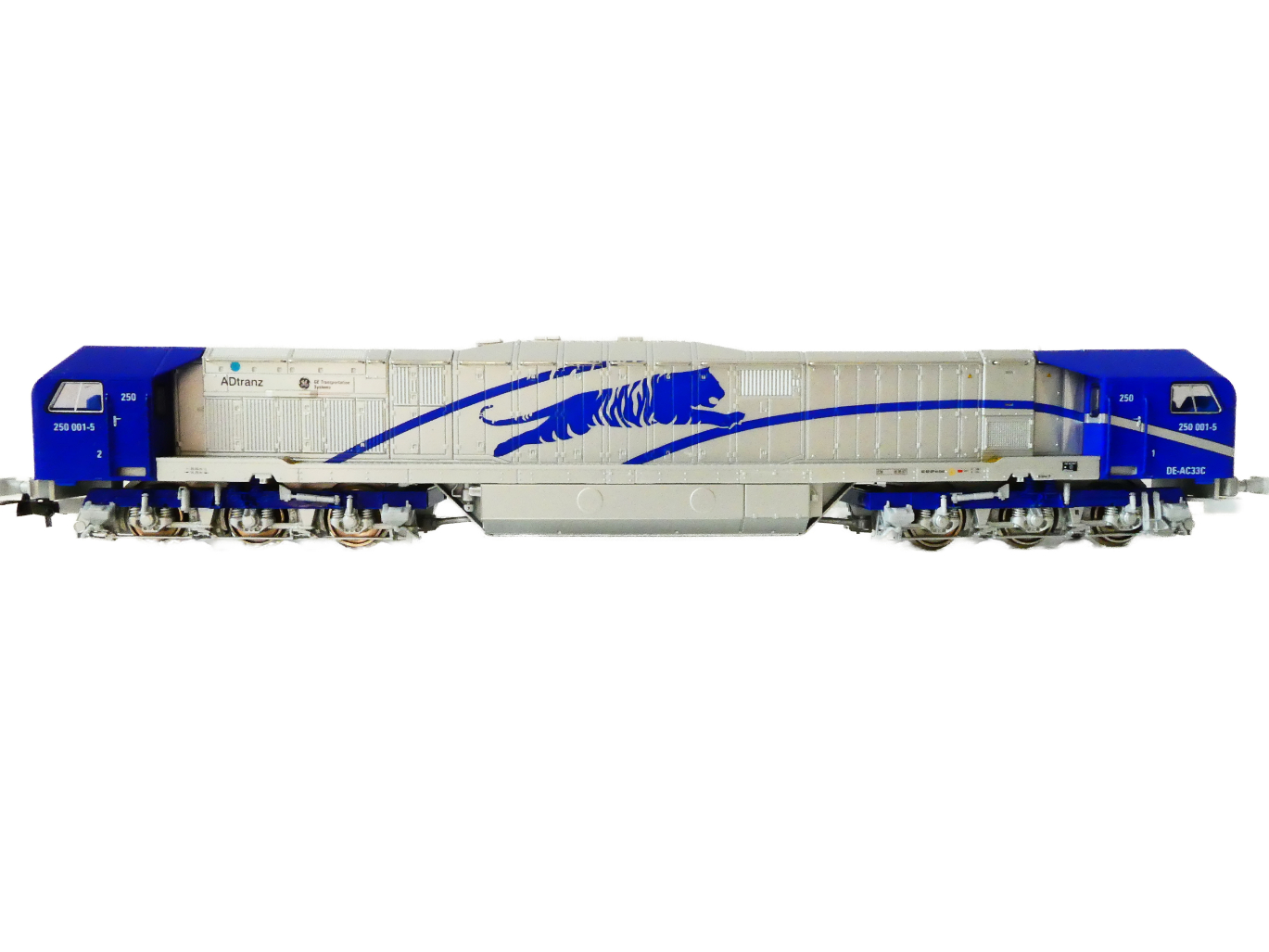 H0 MEHANO Dieselová lokomotiva Blue Tiger 250 001-5 ADtranz DE-AC33C TOP STAV NEPOUŽÍVANÁ v orig. krabici včetně doplňků a průvodního listu