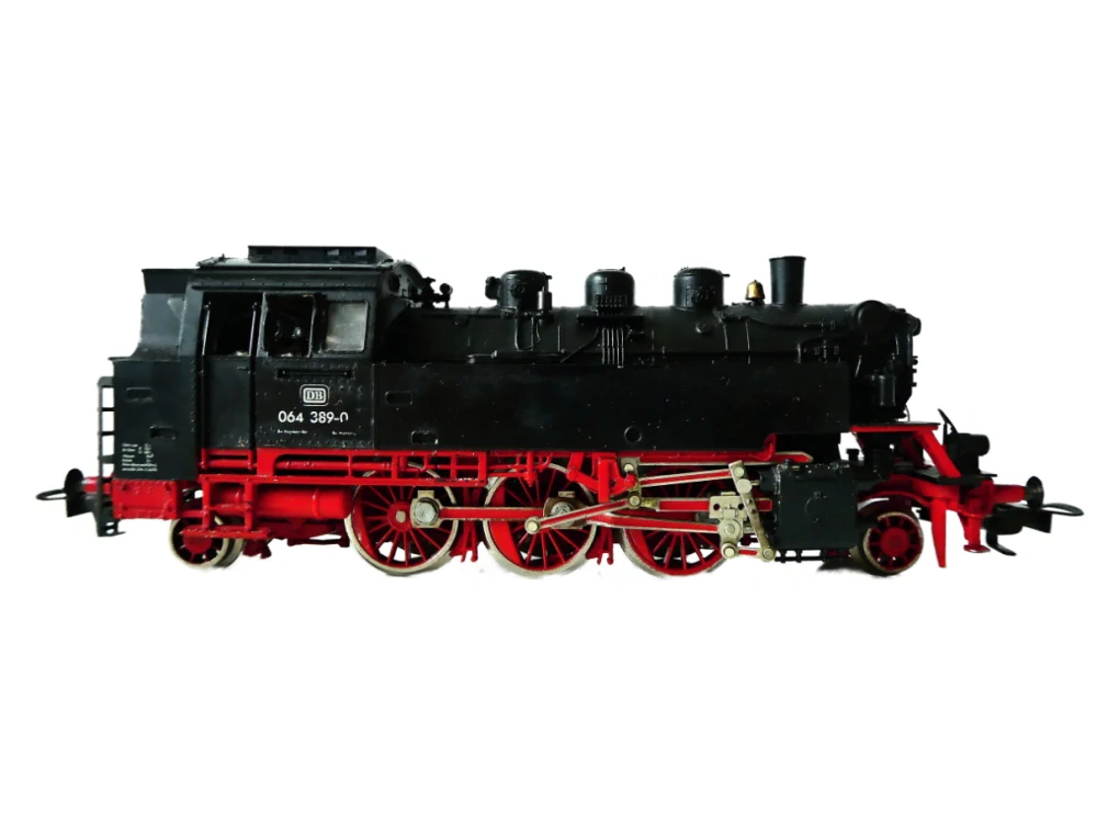 H0 FLEISCHMANN 4161 Parní lokomotiva BR 064 389-0 DB OSVĚTLENÁ v orig. krabičce s průvodním listem PĚKNÝ STAV