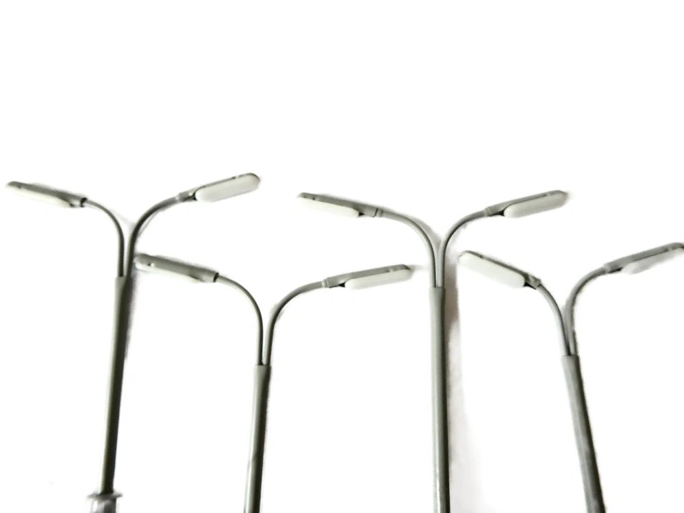 H0/TT SET 4 ks Drážní lampa dvojitá 9 cm PĚKNÝ STAV