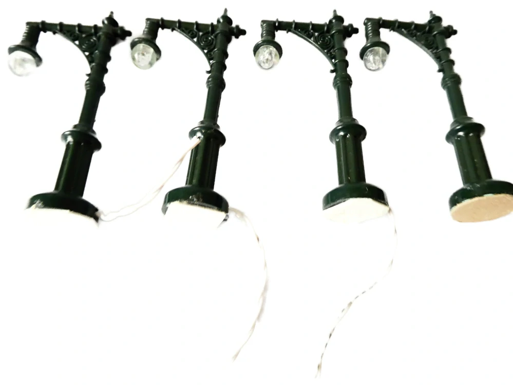 H0 SET 4 ks Pouliční lampa 9,5 cm