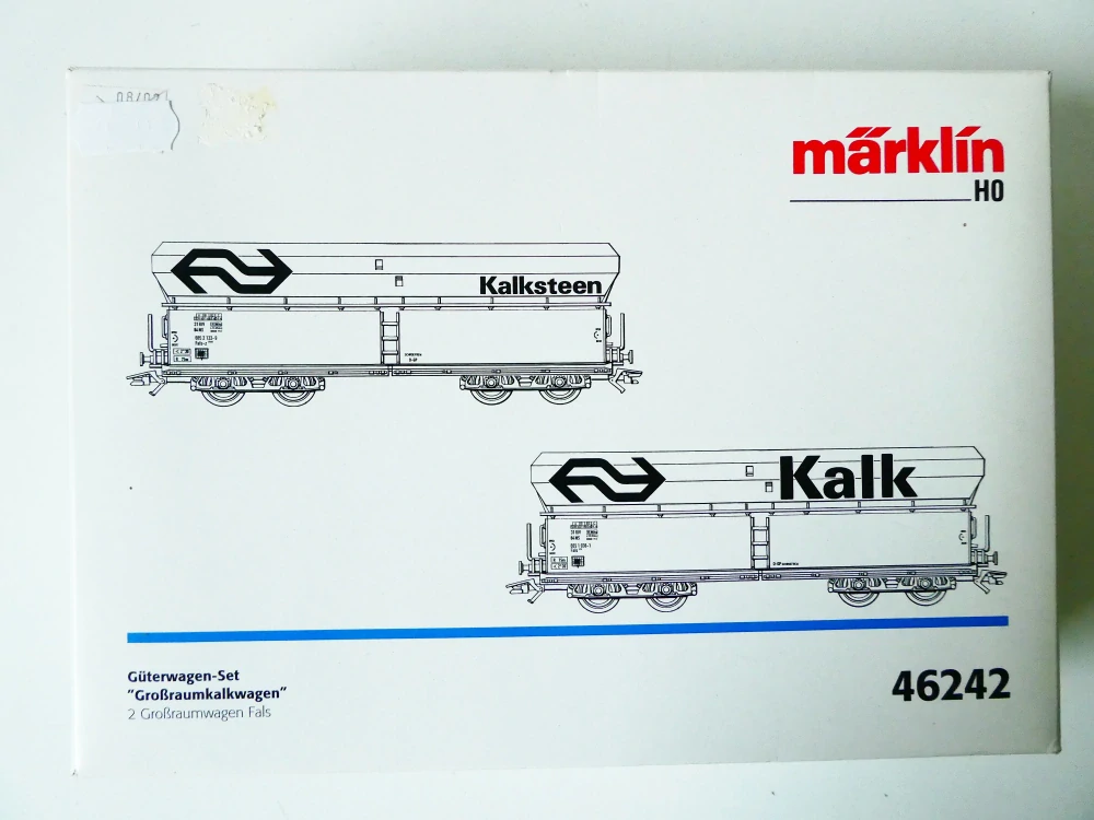 H0 MÄRKLIN 46242 Märklin 46242 SET 2 ks samovýsypných vozů řady Fals „Kalksteen“ NS TOP STAV NEPOUŽITÉ v orig. krabici