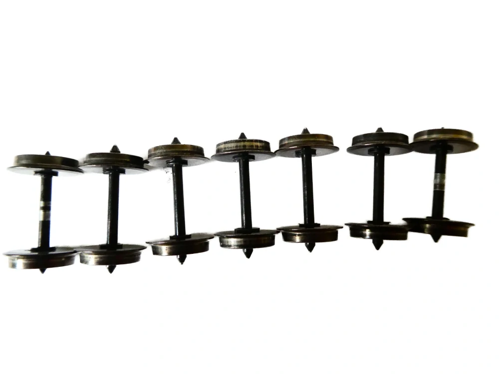 H0 SET 7 ks Dvojkolí kovová oboustranně izolovaná 10 mm