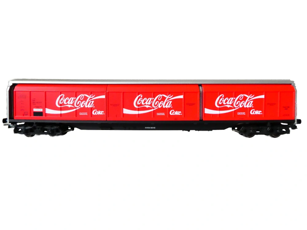 H0 LEMKE LC 21015B Sběratelský vůz s posuvnými stěnami Habis „Coca-Cola“ NOVÝ NEPOUŽITÝ v originální krabičce