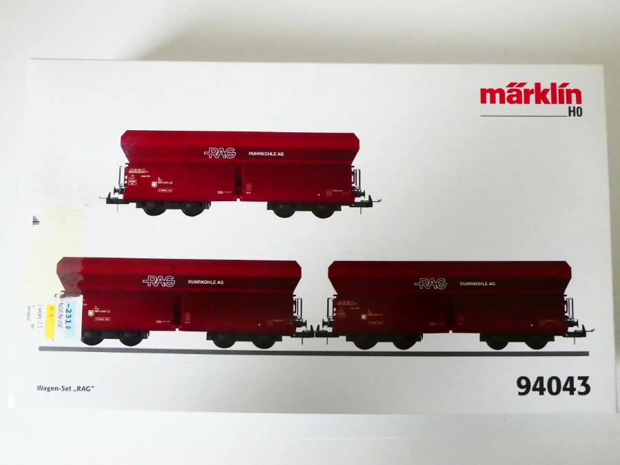 H0 Märklin 94043 Set samovýsypných vozů „RAG Ruhrkohle AG“ 3-dílný DB NOVÝ NEPOUŽITÝ v originální krabici