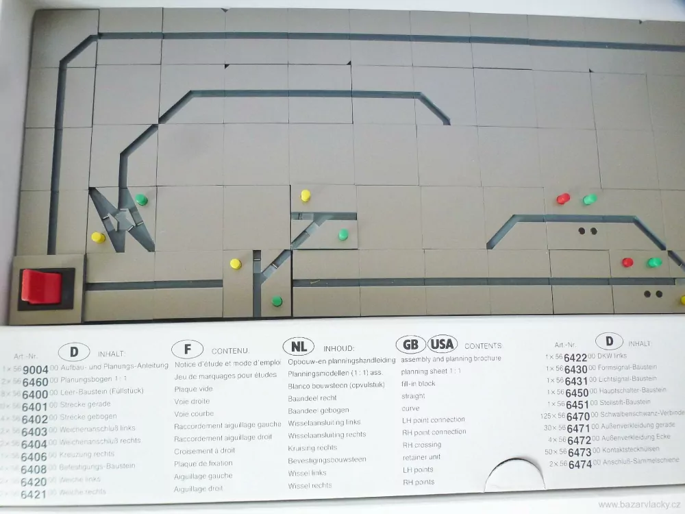 TRIX 66483 Start-Set Ovládací pult - traťový diagram (Gleisbild-Stellpult) NOVÝ NEPOUŽITÝ