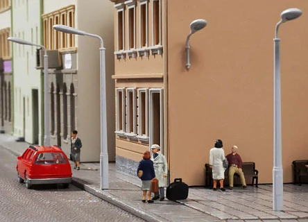 TT  Auhagen 43656 Stavebnice - LAMPA12 ks (8x pouliční lampa, 4x nástěnná lampa) NOVÁ NEROZBALENÁ 