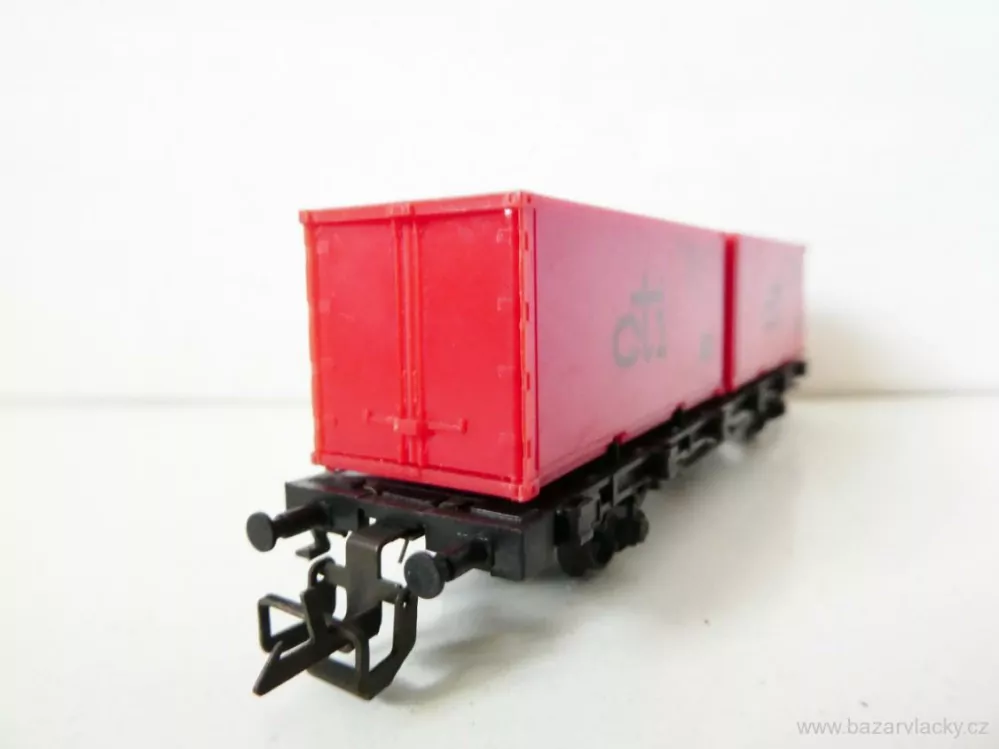 TT ZEUKE Plošinový vůz s kontejnery cti Italia TOP STAV NEPOUŽITÝ v krabičce