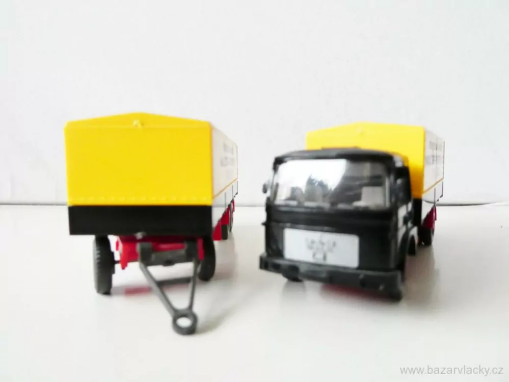 H0 WIKING Nákladní automobil MAN s přívěsem valník plachta WALTER PIEPER KG PĚKNÝ STAV