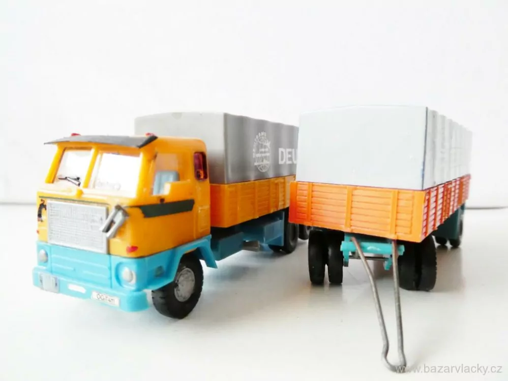 H0 Nákladní automobil s přívěsem DEUTRANS valník plachta
