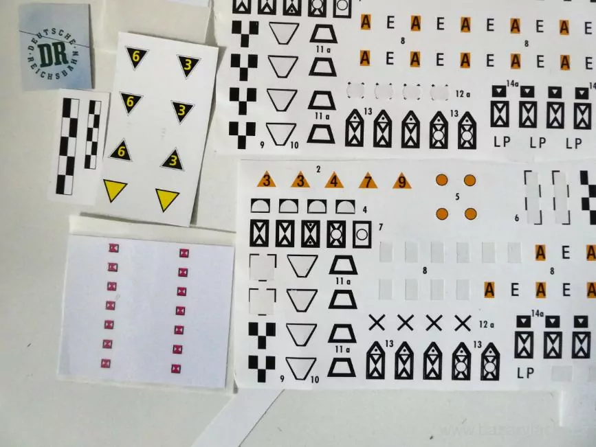 H0 Cedulky, popisky, samolepky na modelovou železnici