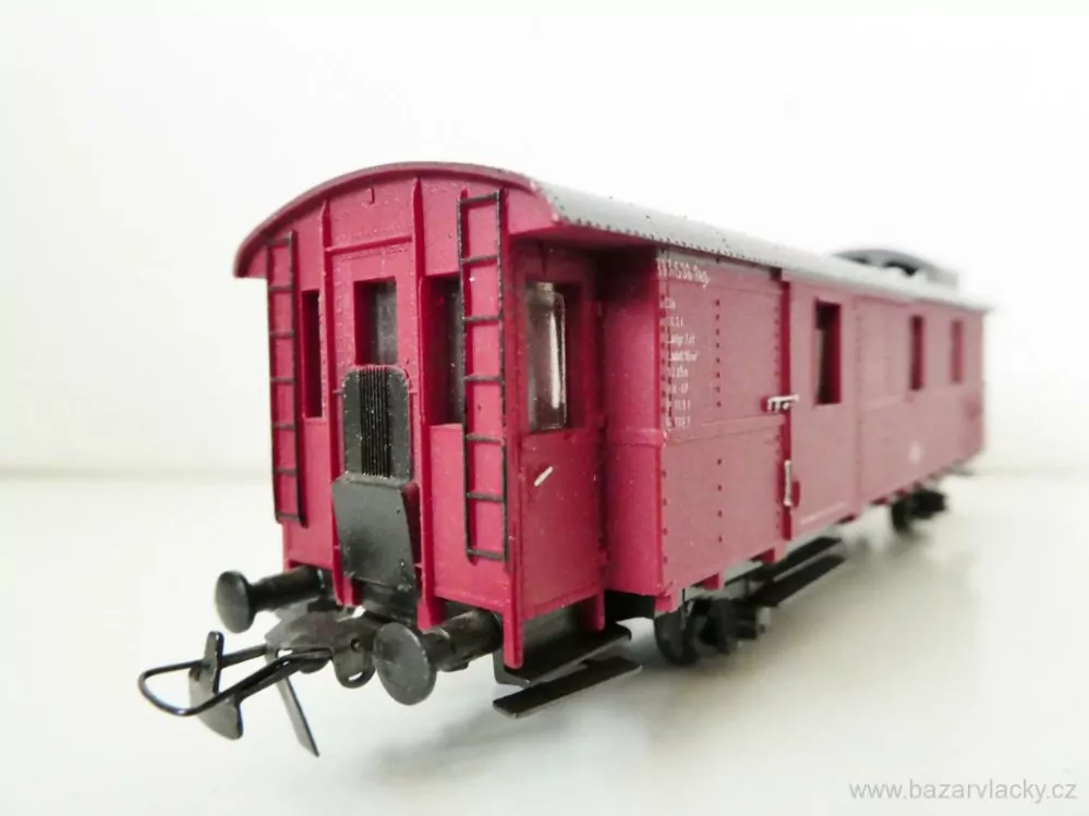 H0 Prefo Služební zavazadlový vůz červený TOP STAV NEPOUŽITÝ