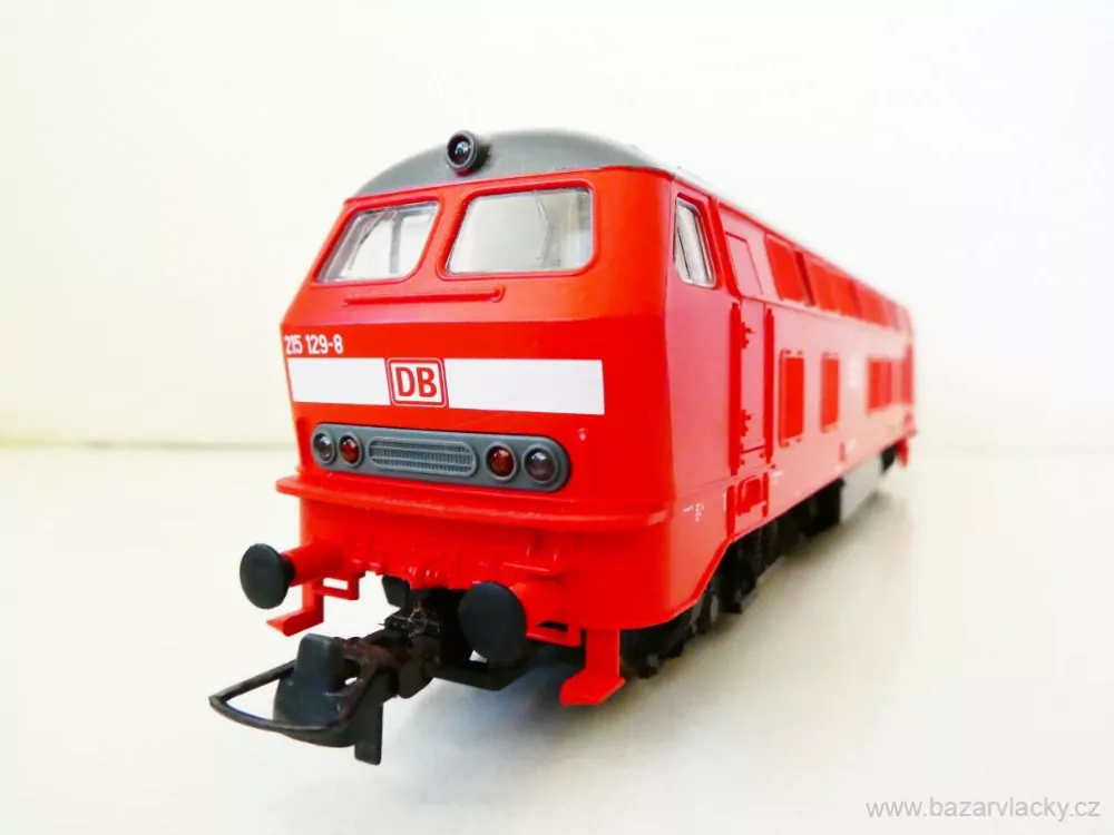 H0 ROCO Dieselová lokomotiva BR 215 129-8 DB TOP STAV OSVĚTLENÁ NEPOUŽÍVANÁ