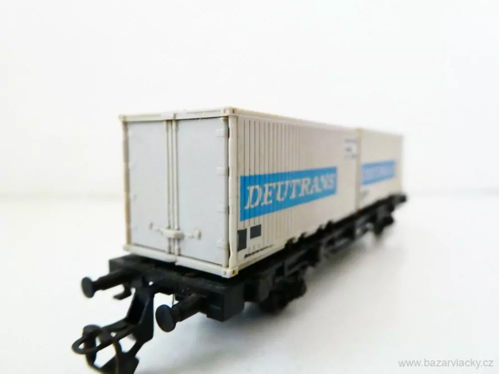 TT ZEUKE Plošinový vůz s kontejnery DEUTRANS DR TOP STAV NEPOUŽITÝ V KRABIČCE