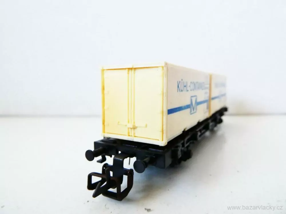 TT ZEUKE Plošinový vůz s kontejnery KÜHL-CONTAINER M TOP STAV 