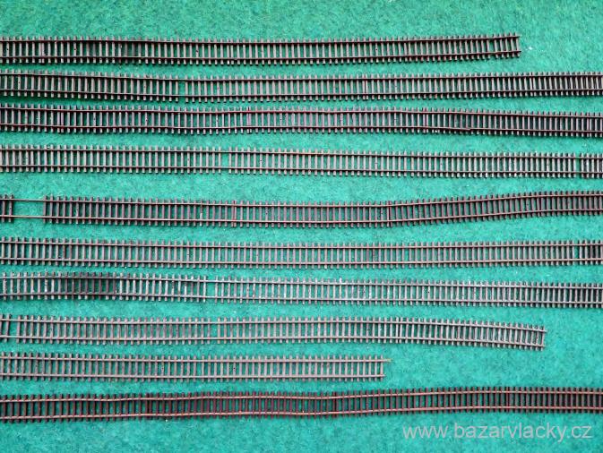 H0 SET 10 ks - H0 PILZ DLOUHÉ KOLEJE 1/1 ( 58 - 102 cm )