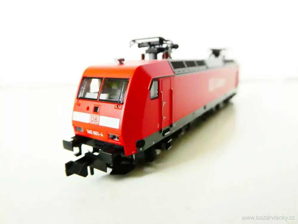 N FLEISCHMANN 7320 Elektrická lokomotiva BR 145 001-4 Cargo typ Bo´Bo´ DB AG TOP STAV OSVĚTLENÁ NEPOUŽÍVANÁ v krabičce