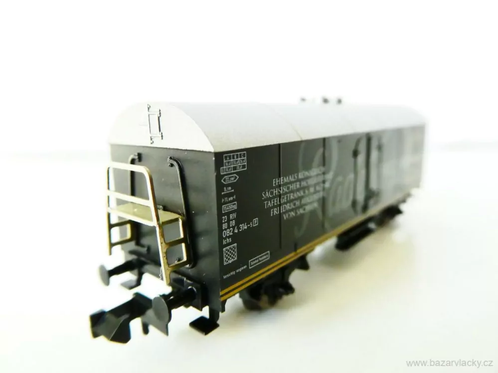 N FLEISCHMANN 8323 K Chladírenský vůz PIVO Radeberger 23 80 082 4 314-5 [P] se stříbrnou střechou DB TOP STAV NEPOUŽITÝ v krabičce 