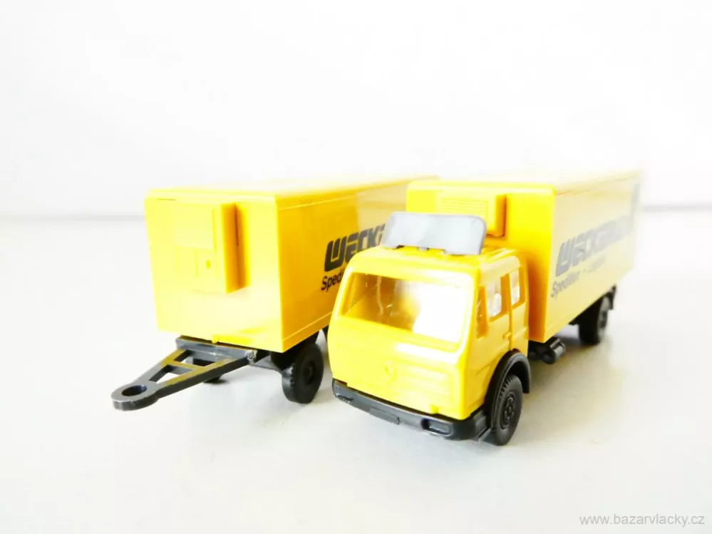 N WIKING 941 02 22 Nákladní chladírenský automobil Mercedes LP 1632 s přívěsem WECKERLE Spedition + Logistik TOP STAV NEPOUŽITÝ v krabičce