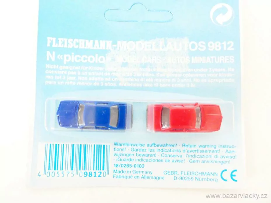 N FLEISCHMANN 9812 SET dvou osobních automobilů BMW 745i TOP STAV NEPOUŽITÉ v originálním balení