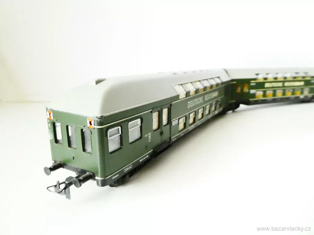 H0 SCHICHT Patrová souprava DEUTSCHE REISCHSBAHN OSVĚTLENÁ TOP STAV NEPOUŽITÁ v krabičce