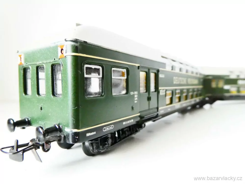 H0 SCHICHT Patrová souprava DEUTSCHE REISCHSBAHN OSVĚTLENÁ PĚKNÝ STAV v krabičce