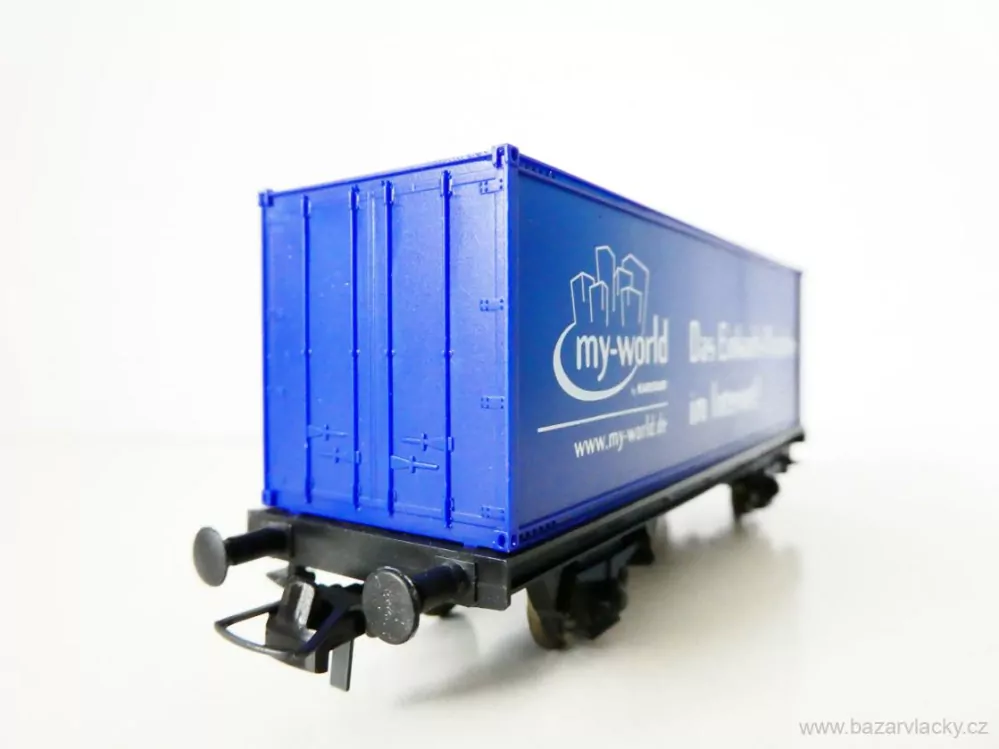 H0 ROCO Nákladní kontejnerový vůz my-world KARSTADT Das Einkaufs-Paradies im Internet! TOP STAV NEPOUŽITÝ v krabičce
