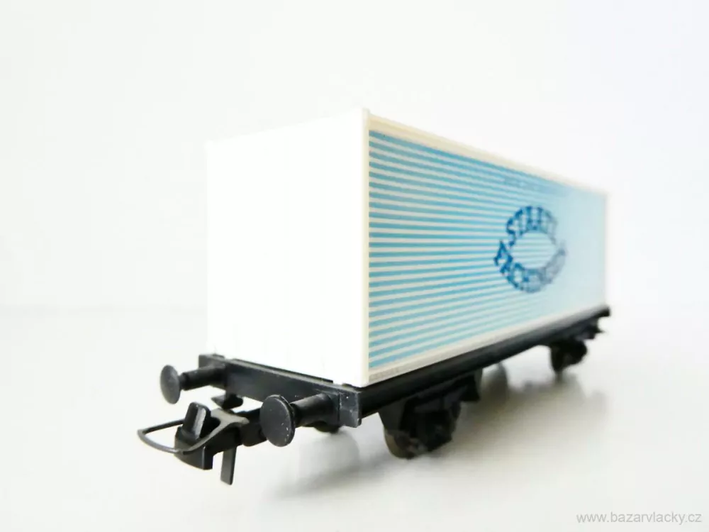 H0 ROCO Nákladní kontejnerový vůz  REIN UND NATÜRLICH STAATL. FACHINGEN TOP STAV NEPOUŽITÝ v krabičce