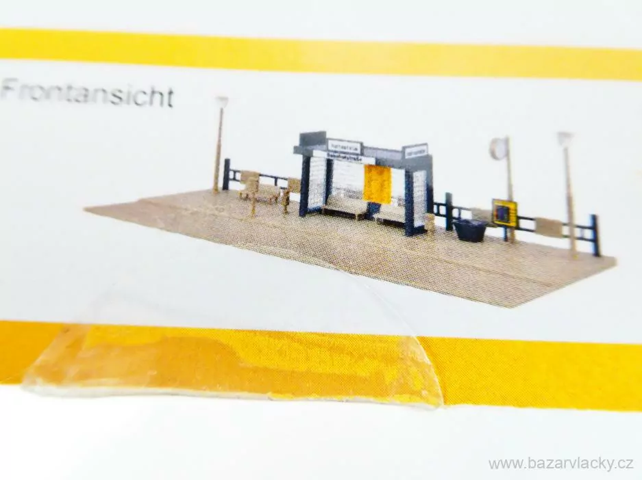 H0 VOLLMER 15454 Stavebnice Autobusová zastávka s LED osvětlením NOVÉ NEPOUŽITÉ v orig. krabici