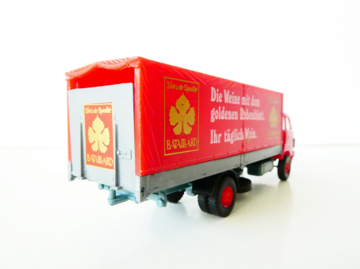 H0 RMM - Nákladní automobil Saurer D 290/330 valník s plachtou Bataillard Wein TOP STAV NEPOUŽITÝ v krabičce