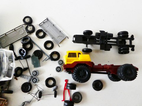 H0 Náhradní díly k nákladním automobilům - vše, co je na foto