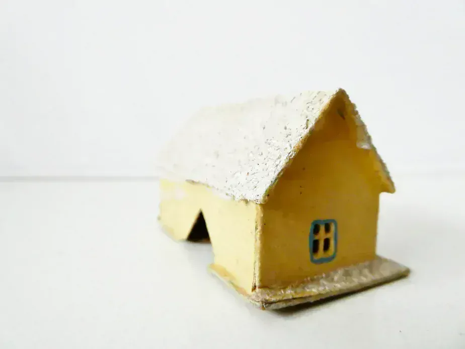 N Vesnický dům s efektem zasněžené střechy