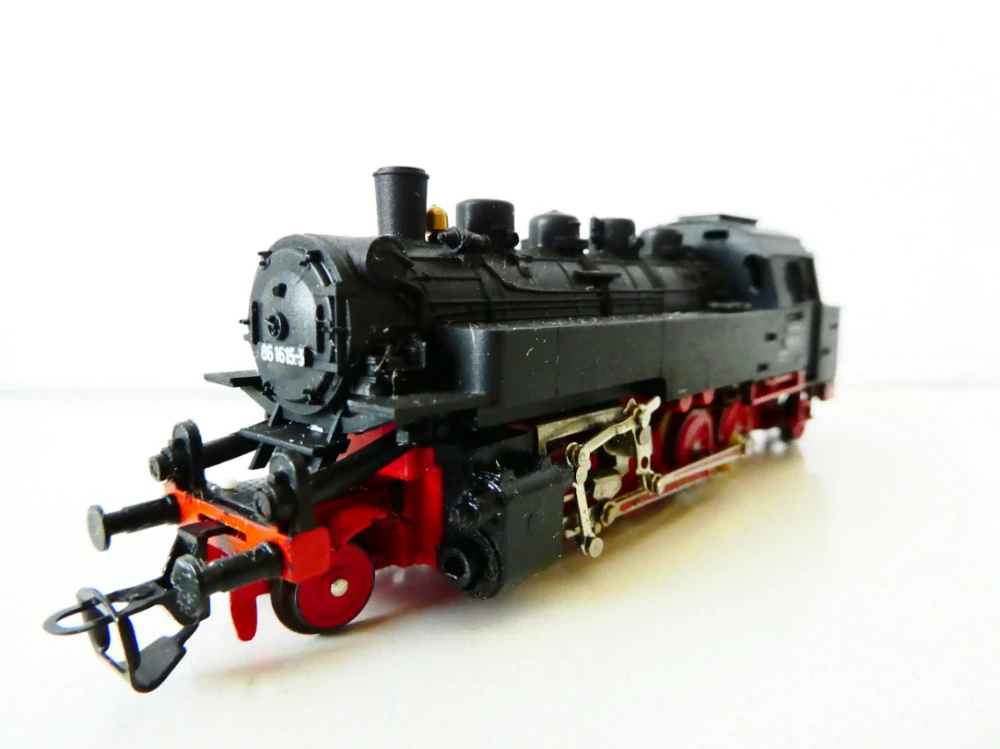 TT BTTB Parní lokomotiva BR 86 1615-3 DR OSVĚTLENÁ TOP STAV NEPOUŽITÁ v krabičce