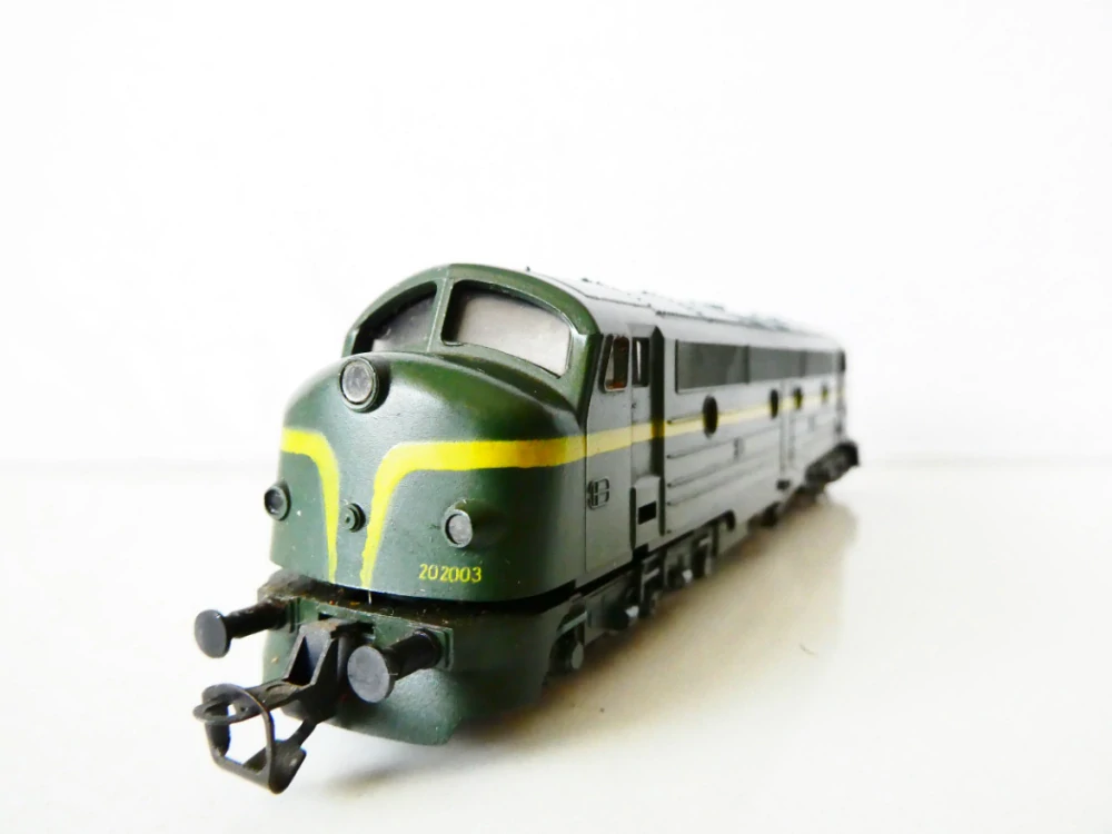 TT BTTB VEB PSV Dieselová lokomotiva NOHAB 202003 SNCB OSVĚTLENÁ PĚKNÝ STAV