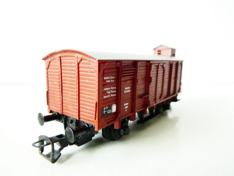 TT LORENZ (P.L.Modell) 37020 Nákladní vůz krytý s budkou brzdaře DRG TOP STAV v orig. krabičce