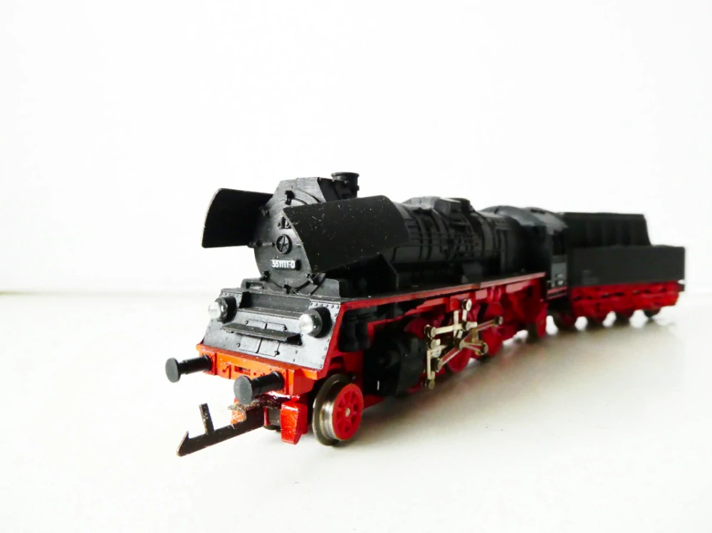 TT ZEUKE Parní lokomotiva BR 35 1111 DR s tendrem OSVĚTLENÁ TOP STAV NEPOUŽÍVANÁ v krabičce