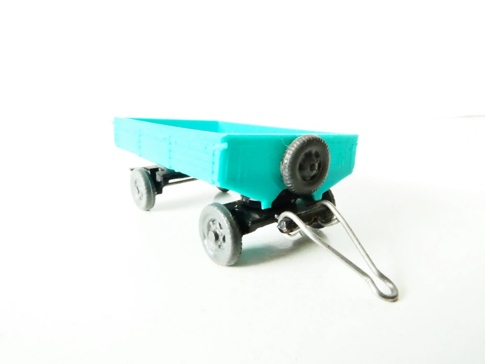 H0 Přívěs za nákladní automobil valník zelený