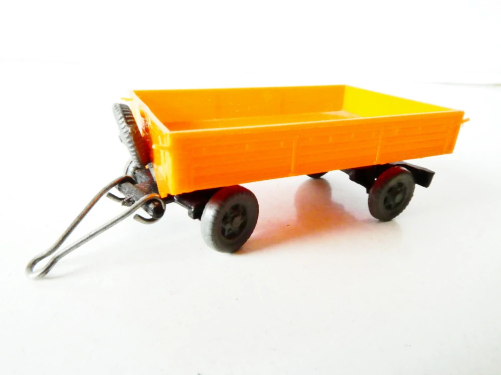 H0 Přívěs za nákladní automobil valník oranžový
