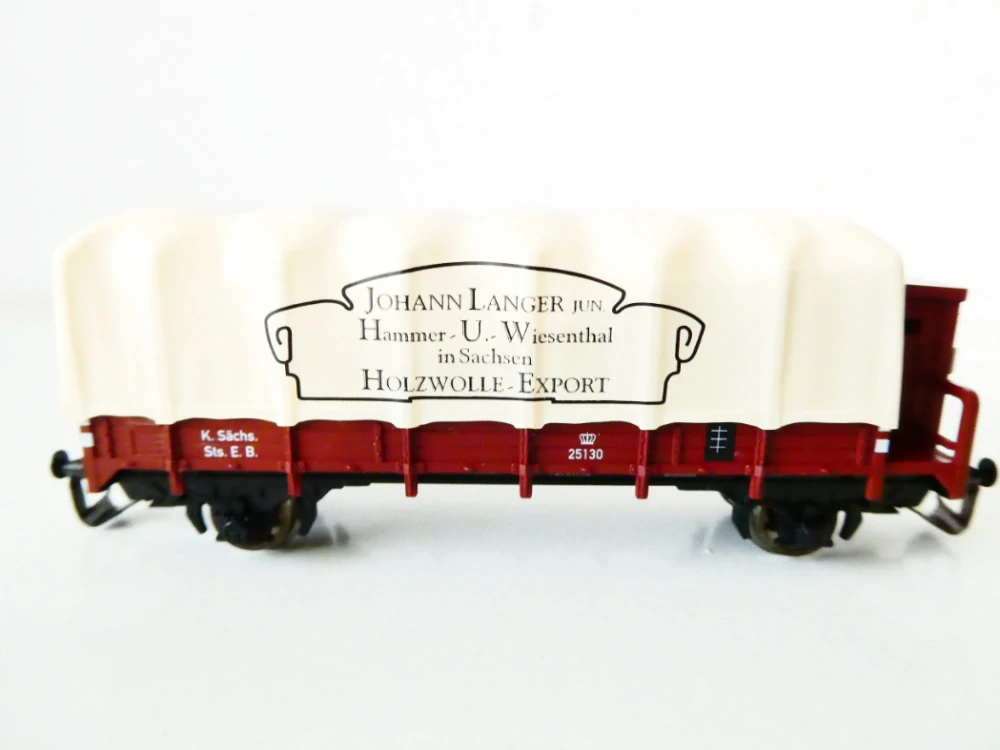 TT TILLIG 14643 Nákladní vůz s brzdařkou budkou a s plachtou "Holzwolle" 25130 K.Sächs.Sts.E.B. TOP STAV NEPOUŽITÝ v orig. krabičce