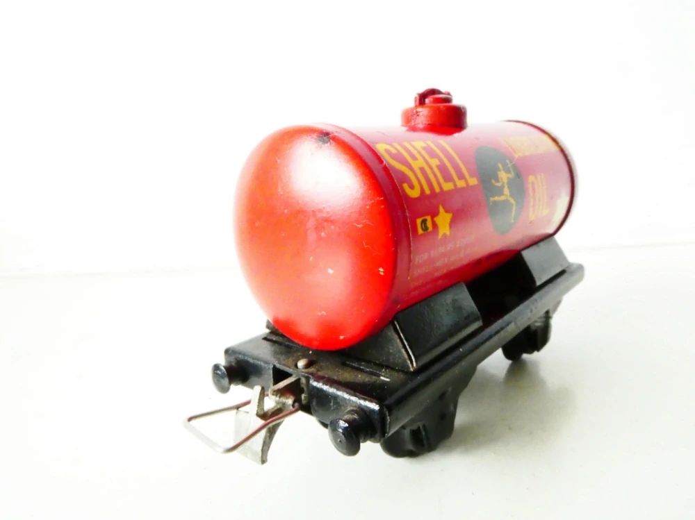 H0 TRIX TTR Cisternový vůz SHELL LUBRICATING OIL KOVOVÝ VŮZ ANTIK
