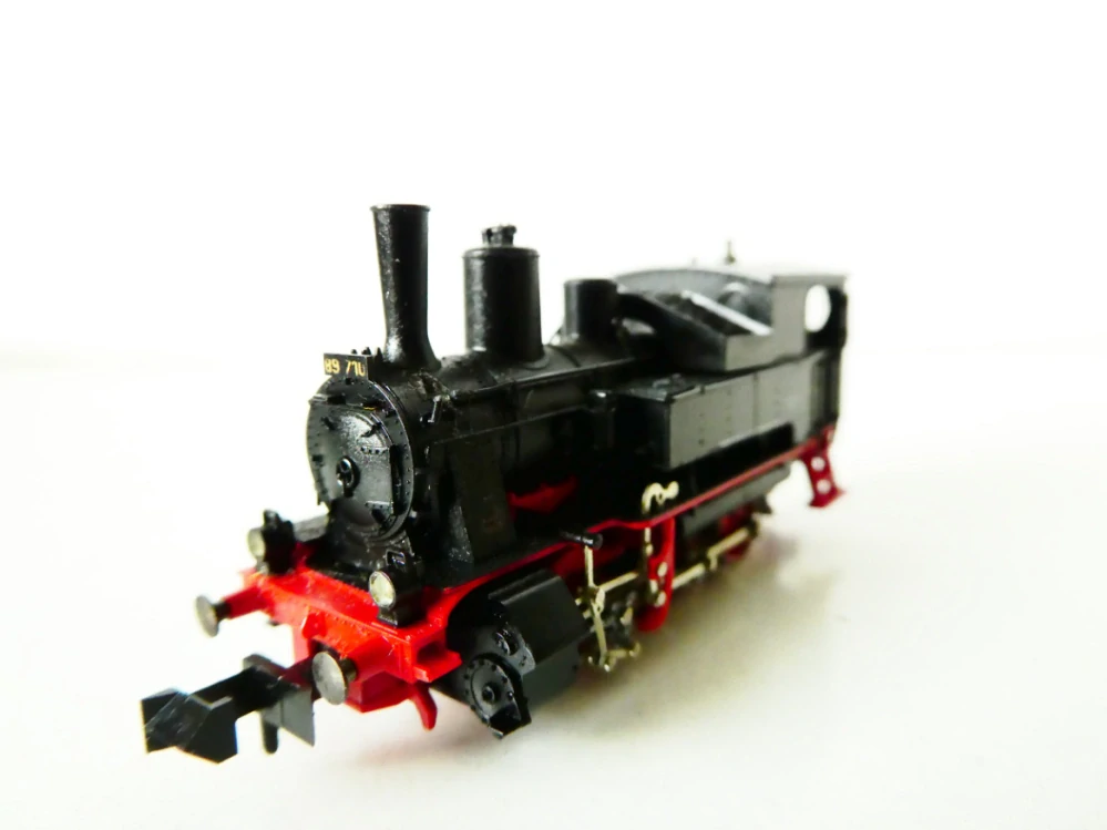 N MINITRIX 12837 Parní lokomotiva BR 89 710 DRG OSVĚTLENÁ TOP STAV NEPOUŽÍVANÁ v orig. krabičce s průvodním listem