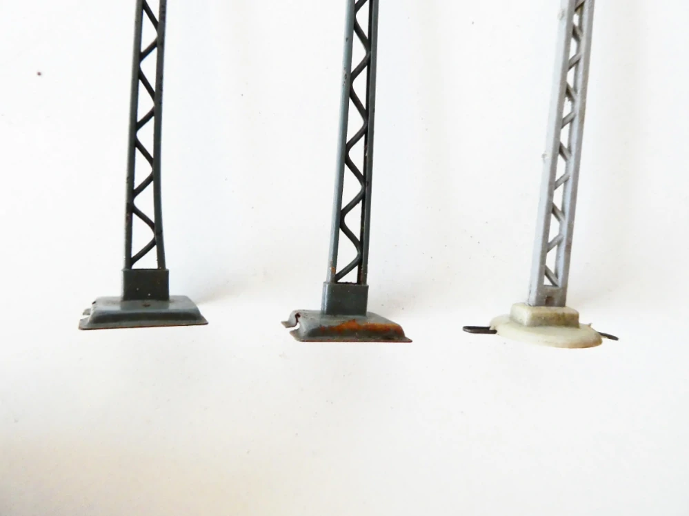 H0/TT SET 3 ks Drážní příhradová lampa 11,5 cm