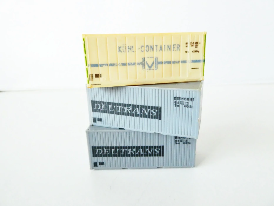 H0 SET 3 ks Kontejner DEUTRANS 2x + K'UHL-CONTAINER M 1x