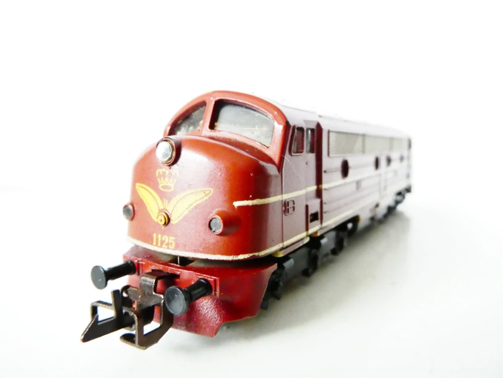 TT ZEUKE Dieselová lokomotiva Nohab My 1125 DSB OSVĚTLENÁ PĚKNÝ STAV