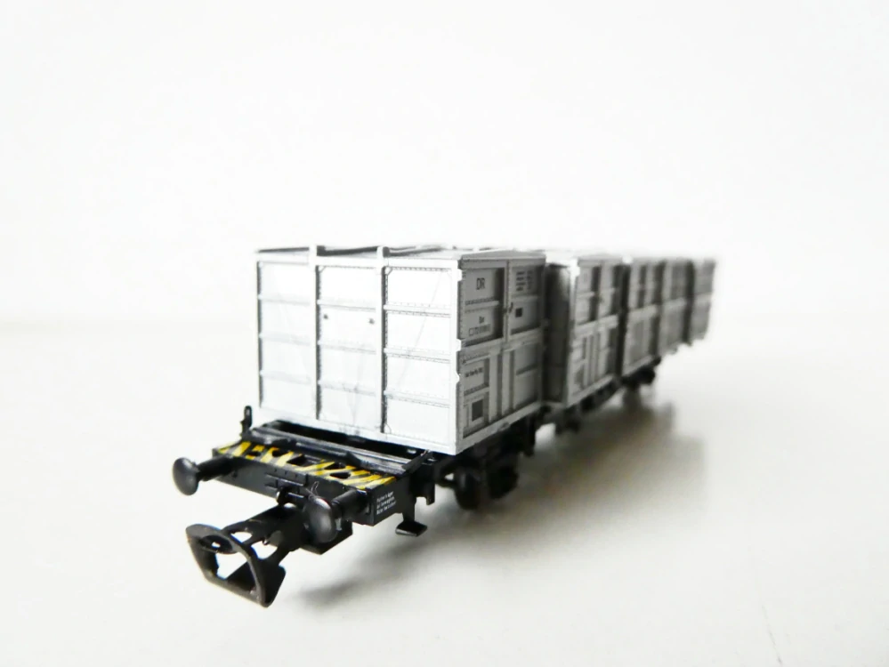 TT TILLIG 14564 Plošinový vůz s pěti pa-boxy 21 80 440 6 523-1 BTmms DB TOP STAV NEPOUŽITÝ v orig krabičce