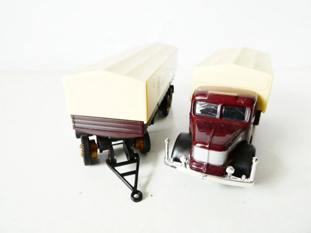 H0 Grell Nákladní automobil valník plachta KAPPLER s přívěsem PĚKNÝ STAV